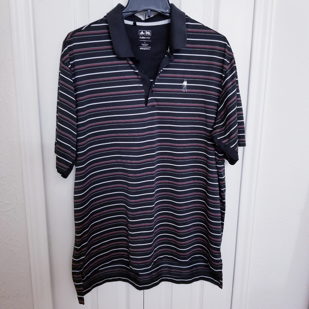 Adidas "Clima Cool"Striped Polo